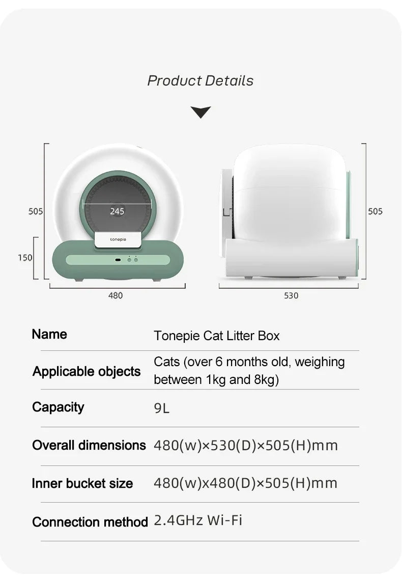 TONEPIE Self Cleaning Smart Litterbox