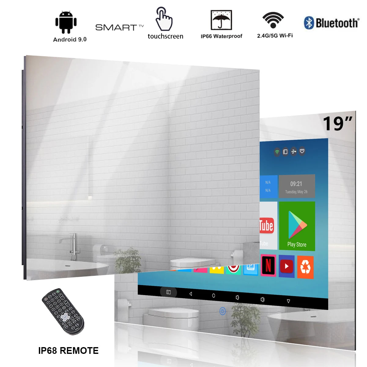 19 Inch Waterproof Smart Mirror