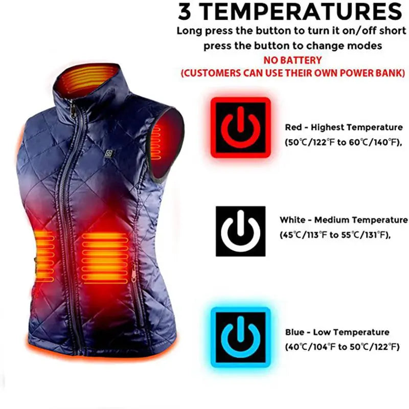 NineZone Heated Thermal Vest (USB powerpack sold separately)