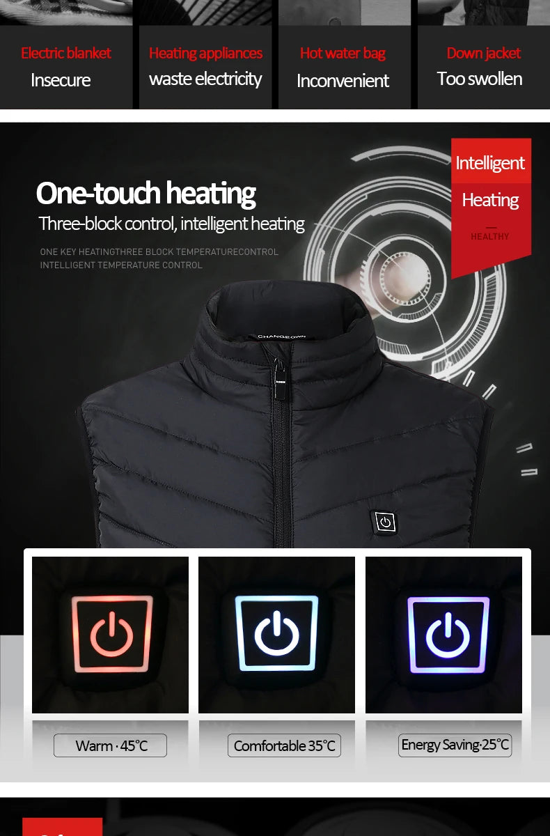 Heated Thermal Vest (USB Powerpack sold separately)