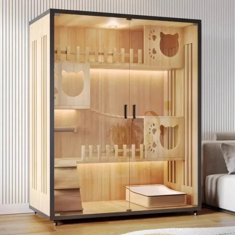 Modern Wooden Cat Villa