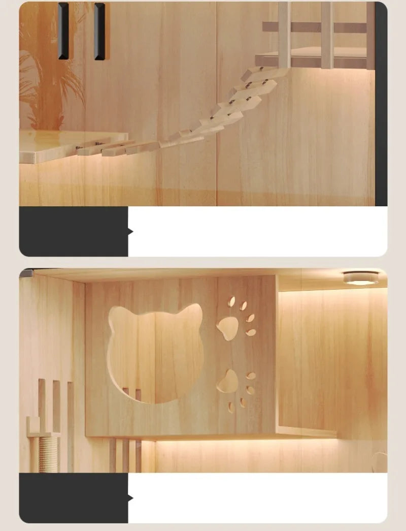 Modern Wooden Cat Villa