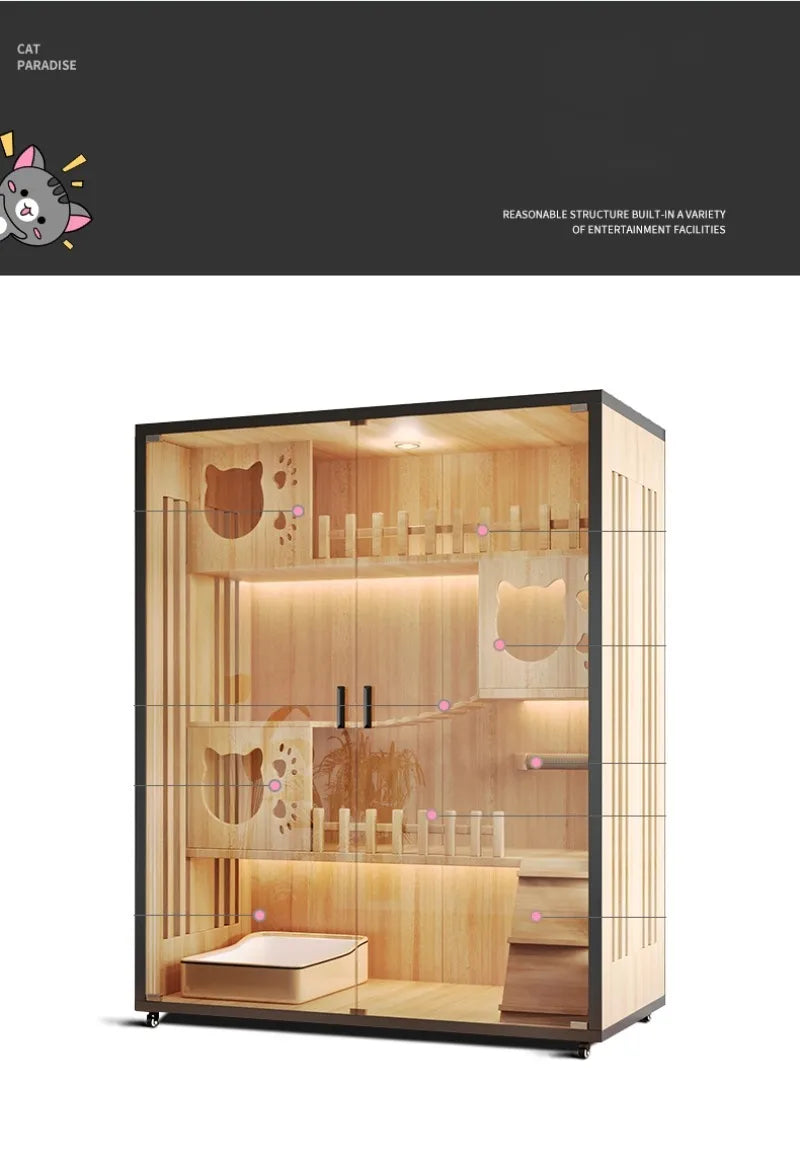 Modern Wooden Cat Villa