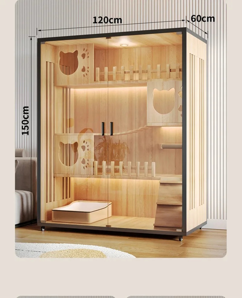 Modern Wooden Cat Villa