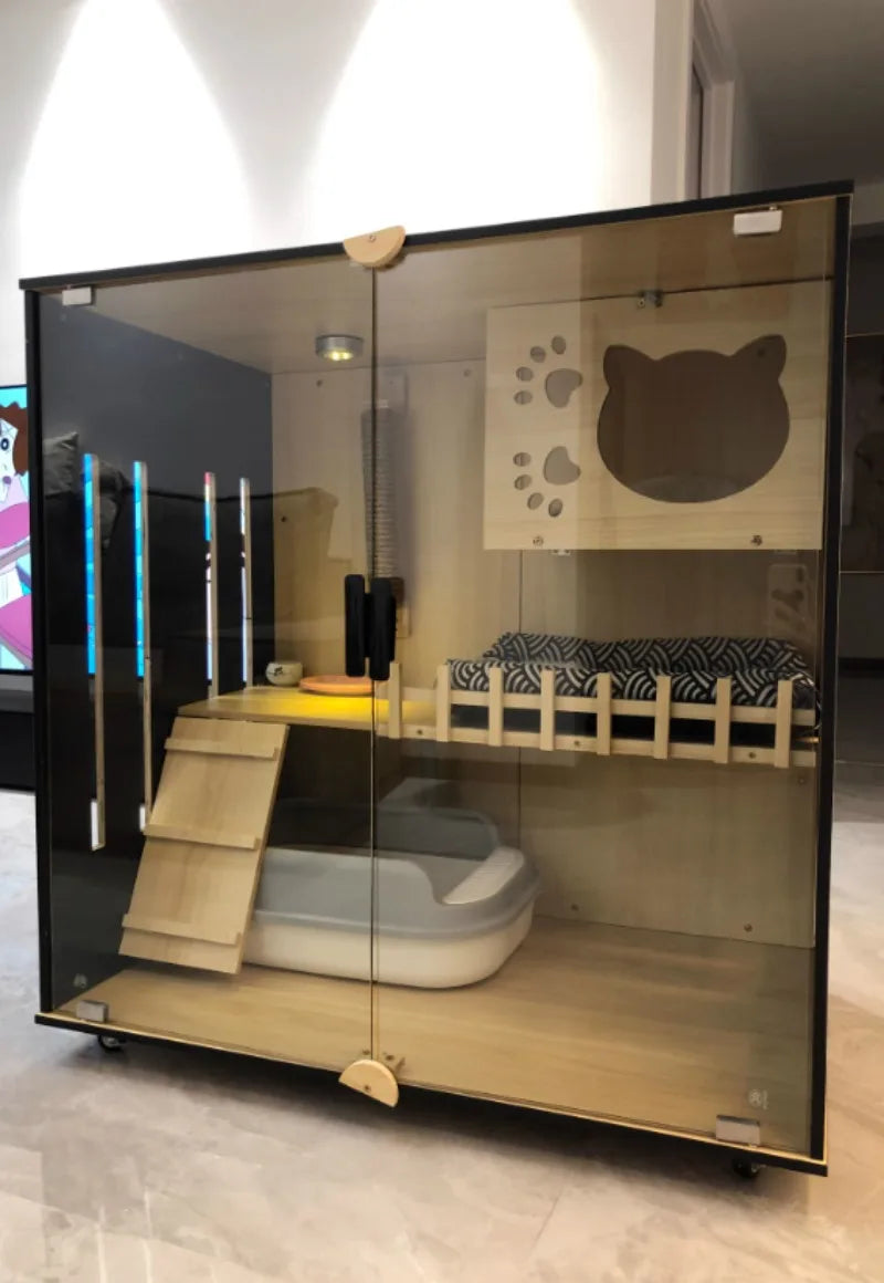 Modern Wooden Cat Villa