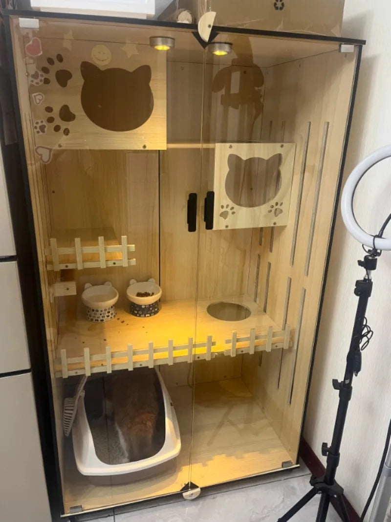 Modern Wooden Cat Villa