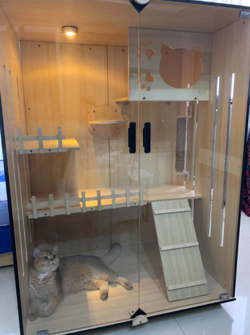 Modern Wooden Cat Villa