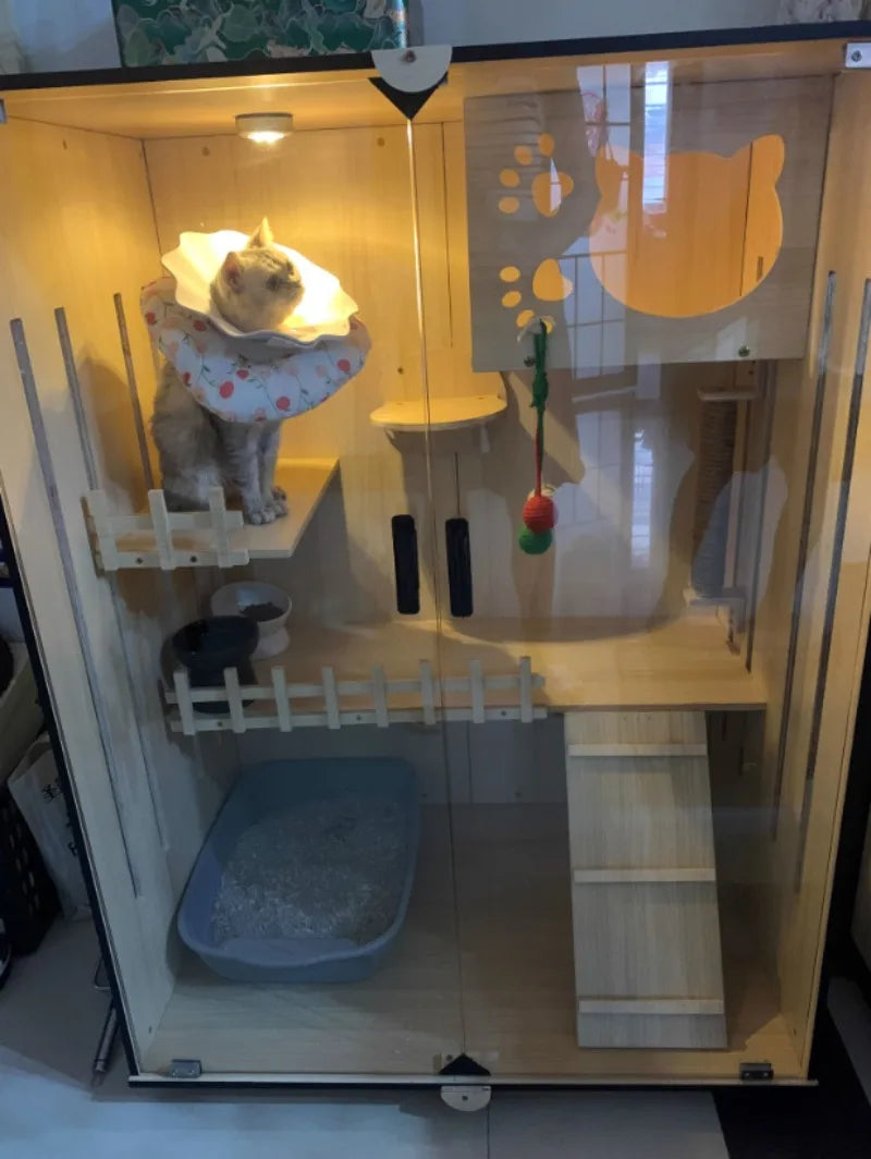 Modern Wooden Cat Villa