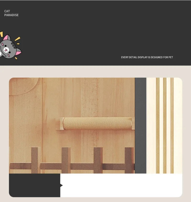 Modern Wooden Cat Villa