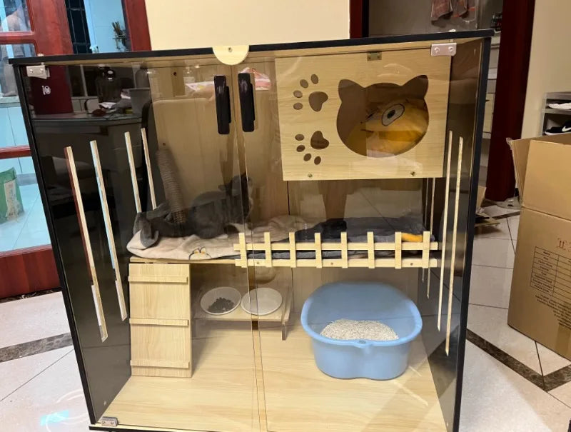 Modern Wooden Cat Villa