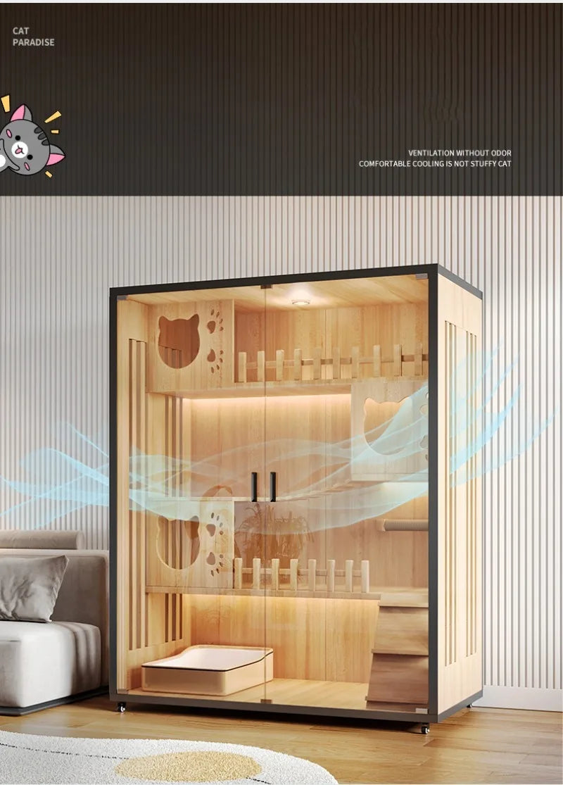 Modern Wooden Cat Villa