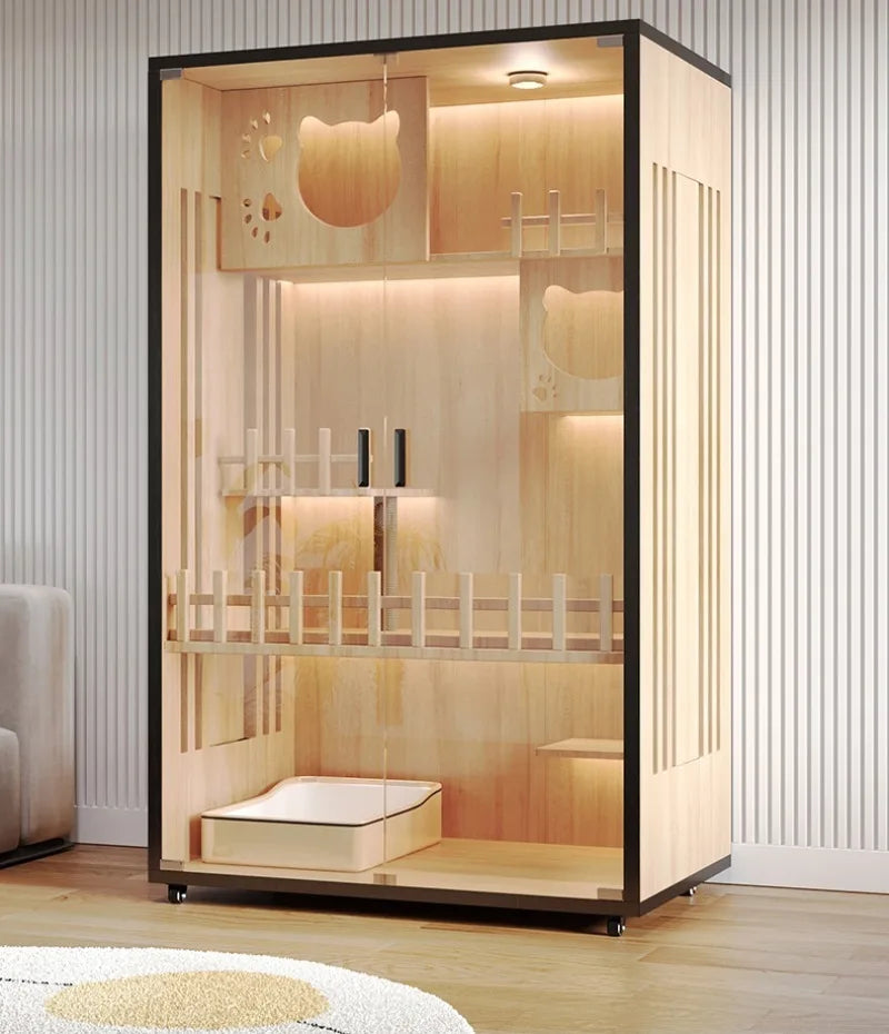 Modern Wooden Cat Villa