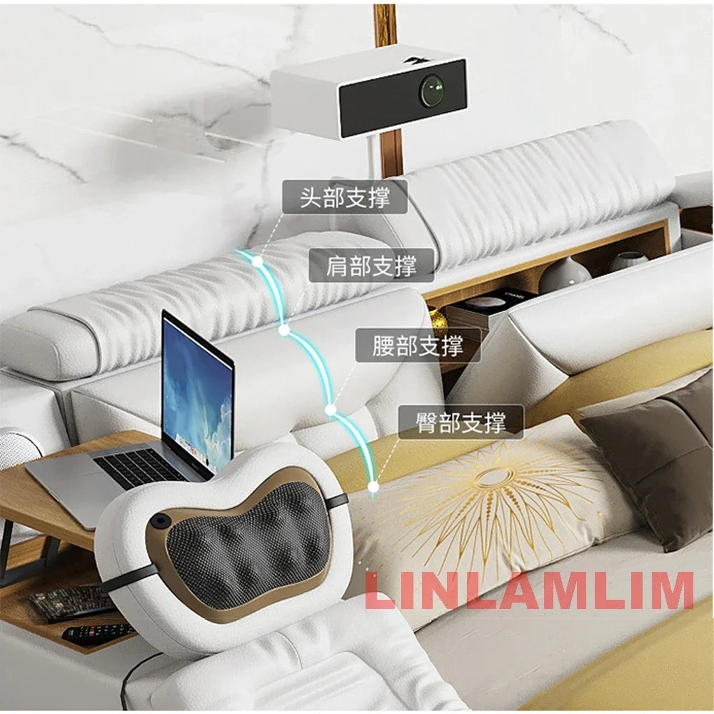 LILAMLIM Genuine Leather All-in-One  Smart Bed